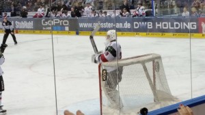 Shutout im ersten Spiel der Viertelfinal-Serie: Gustav Wesslau. (Foto: eisbaerlin.de/walker)